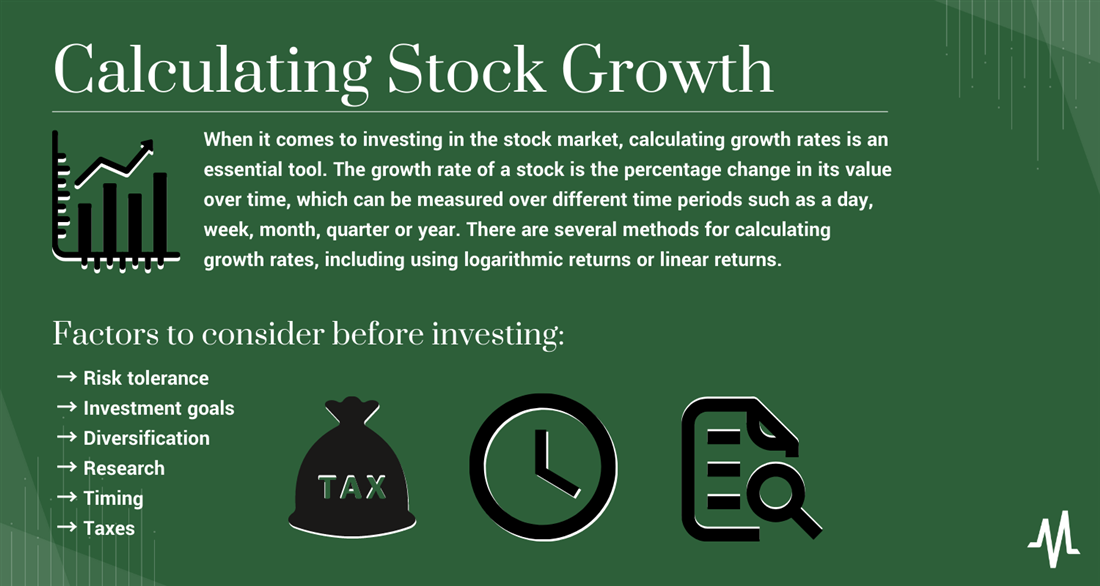 How to calculate stock growth